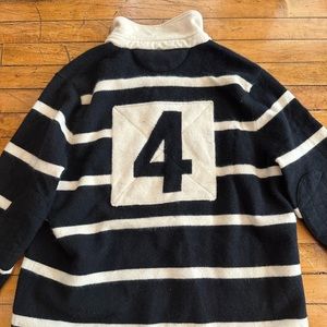 Ralph. lauren Rugby black and white striped 100% cashmere sweater Men’s